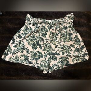 Jack Wills green toile floral shorts 8